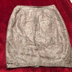 Silver gray lace lined shirt